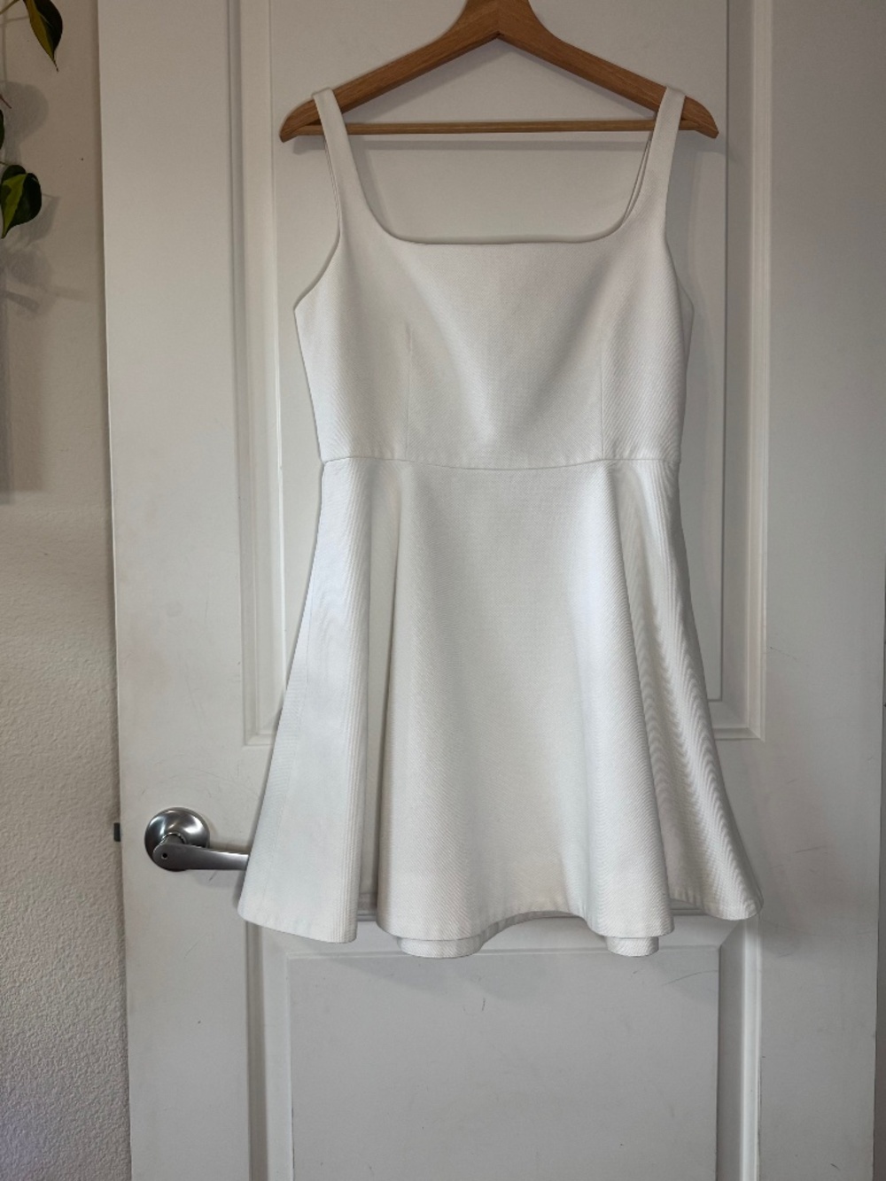 Theory - Flare Mini Cotton Piquè Dress - White - Size 8